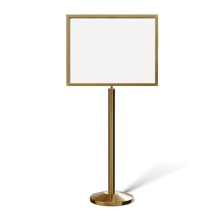 Sign Frame Floor Standing 22 X 28 In. H Satin Brass Steel